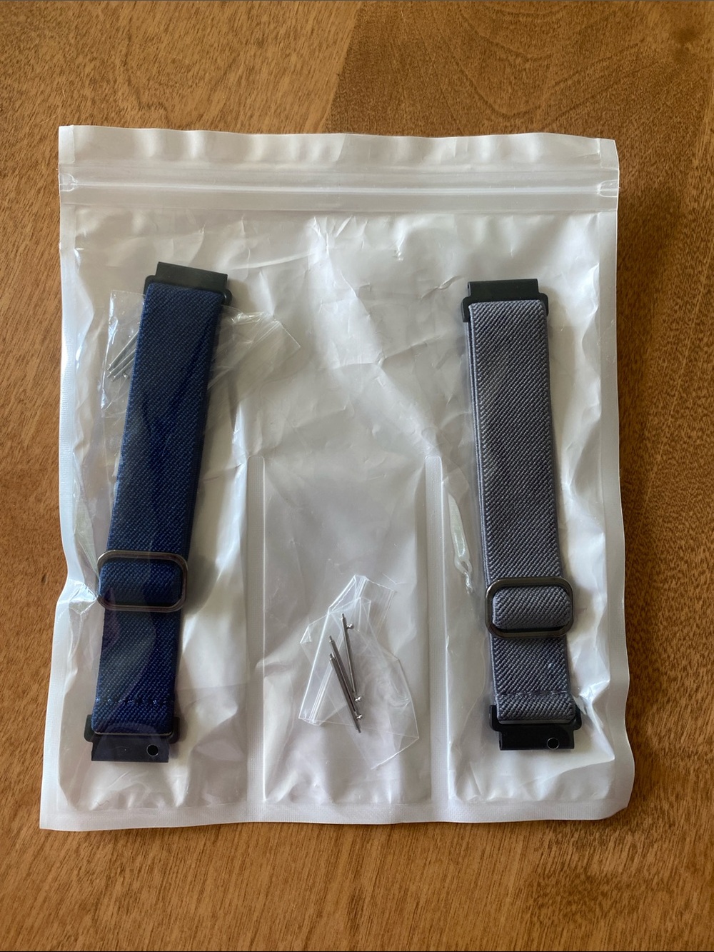 Samsung galaxy watch Adjustable Nylon Watch Straps - Blue and Gray NWOT